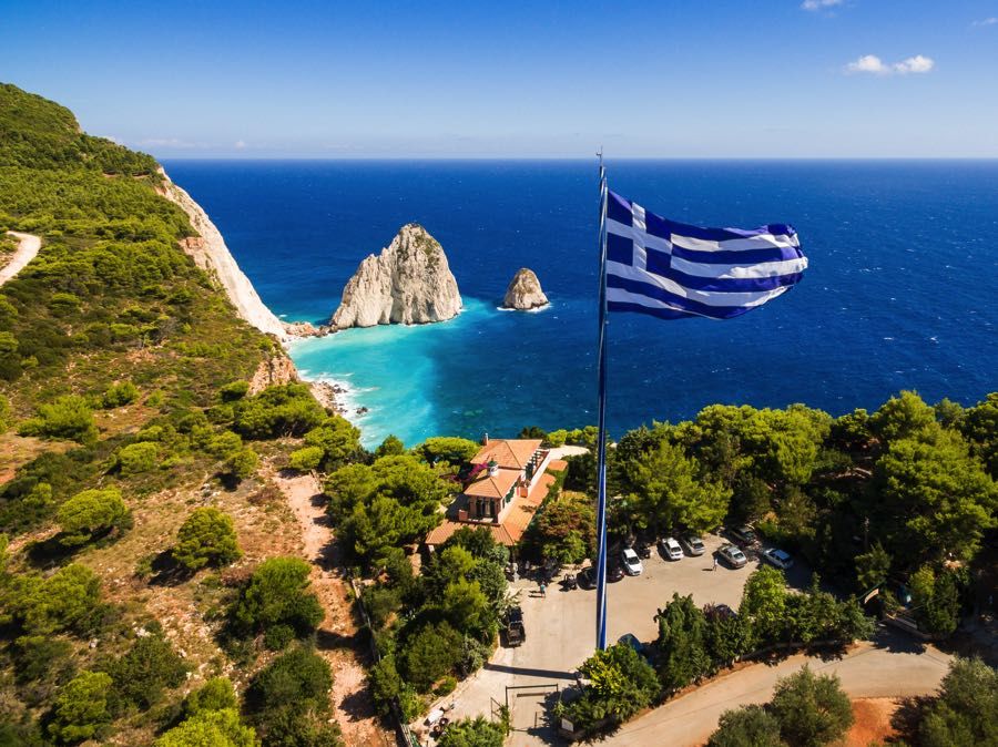 Keri Zakynthos Village Le plus grand drapeau de Grèce