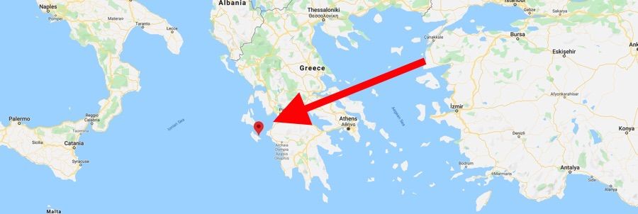 Carte Où est Zakynthos Grèce