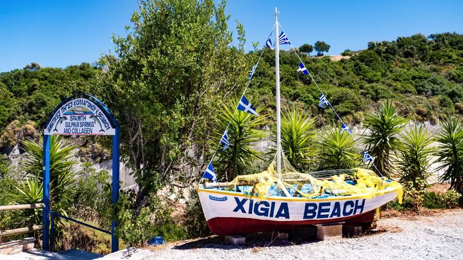 Plage de Xigia Entrée de Zakynthos