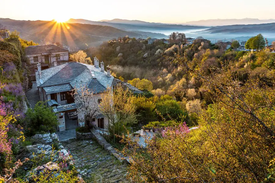 visite de la région de zagori en grèce, près de vikos