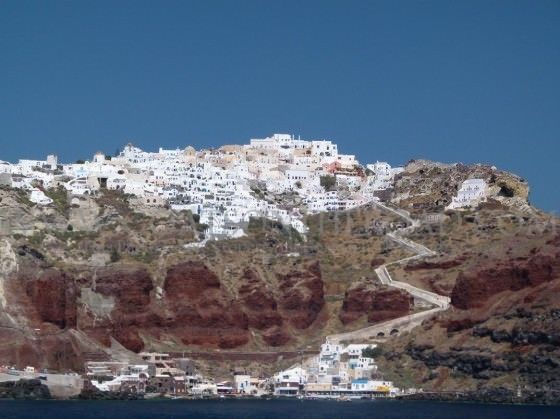Des vacances après avoir parcouru le monde en sac à dos 5 vue de l'île de santorini