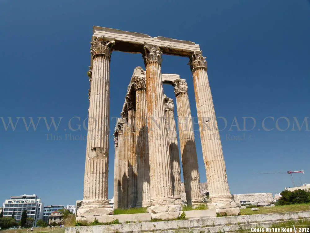 Ruines antiques à Athènes, Grèce sac à dos avec un budget limité à athènes