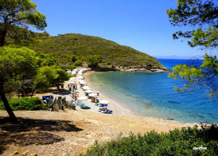vrellos beach spetses greece