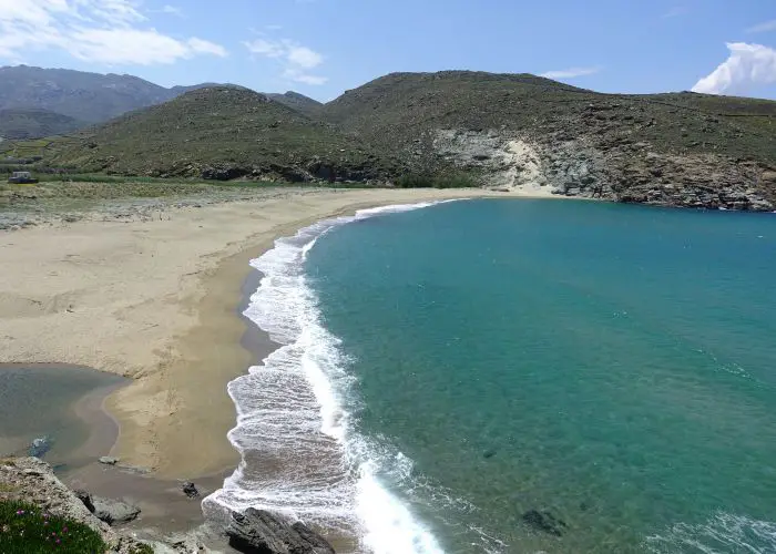 kolympithres beach Aerial motion shutterstock