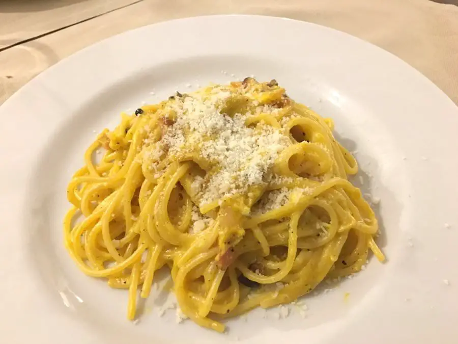 quoi manger à rome italie spaghetti carbonara