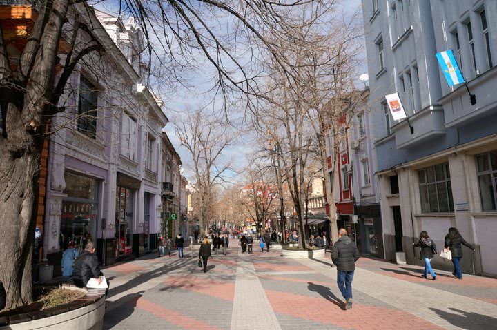 rue piétonne plovdiv bulgarie
