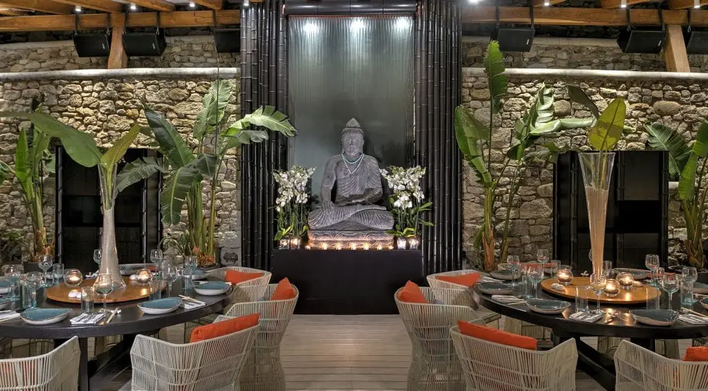 10 meilleurs restaurants de la ville de Mykonos | Où manger grec ? 10 Buddha Bar Beach, les meilleurs restaurants de la ville de Mykonos
