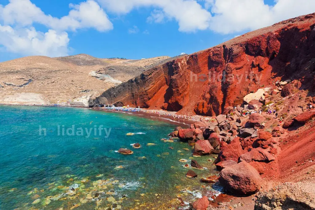 Plage rouge, île de Santorin