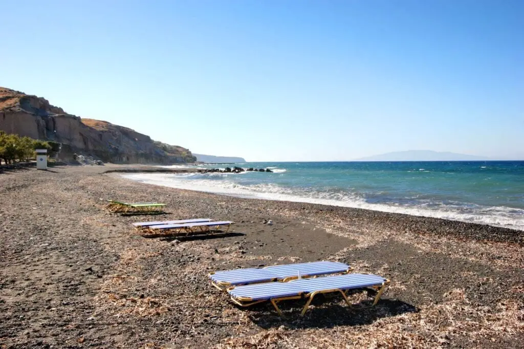 Plage de Vourvoulos, Santorin