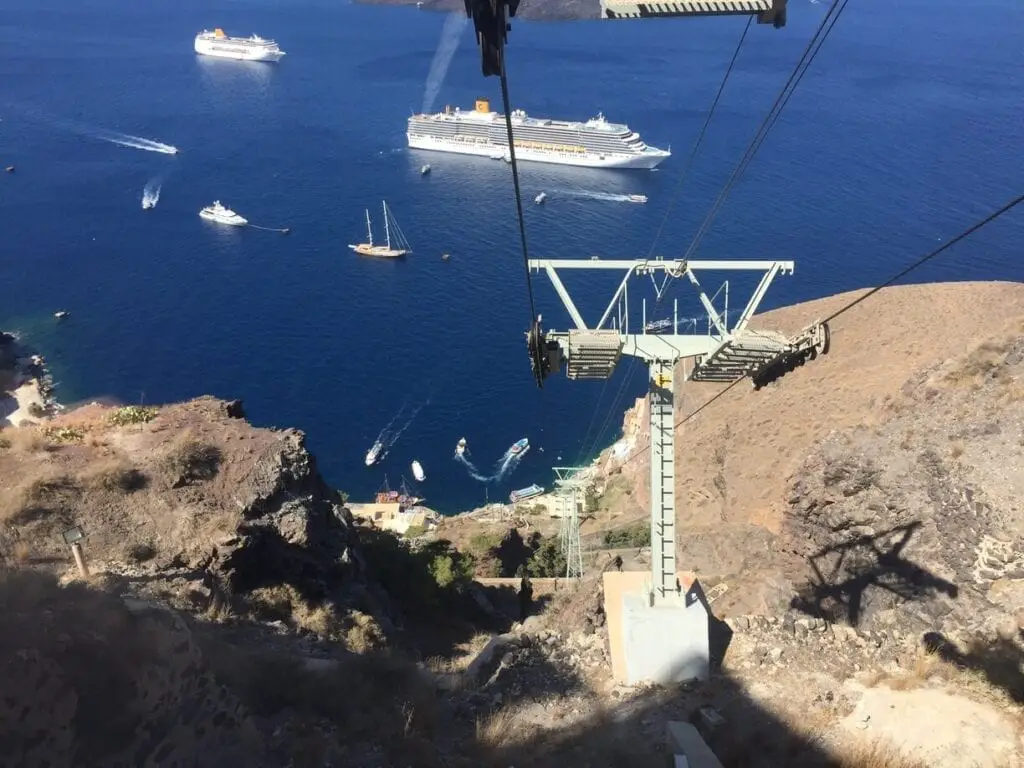 Comment se rendre du Vieux Port de Santrorini à Fira