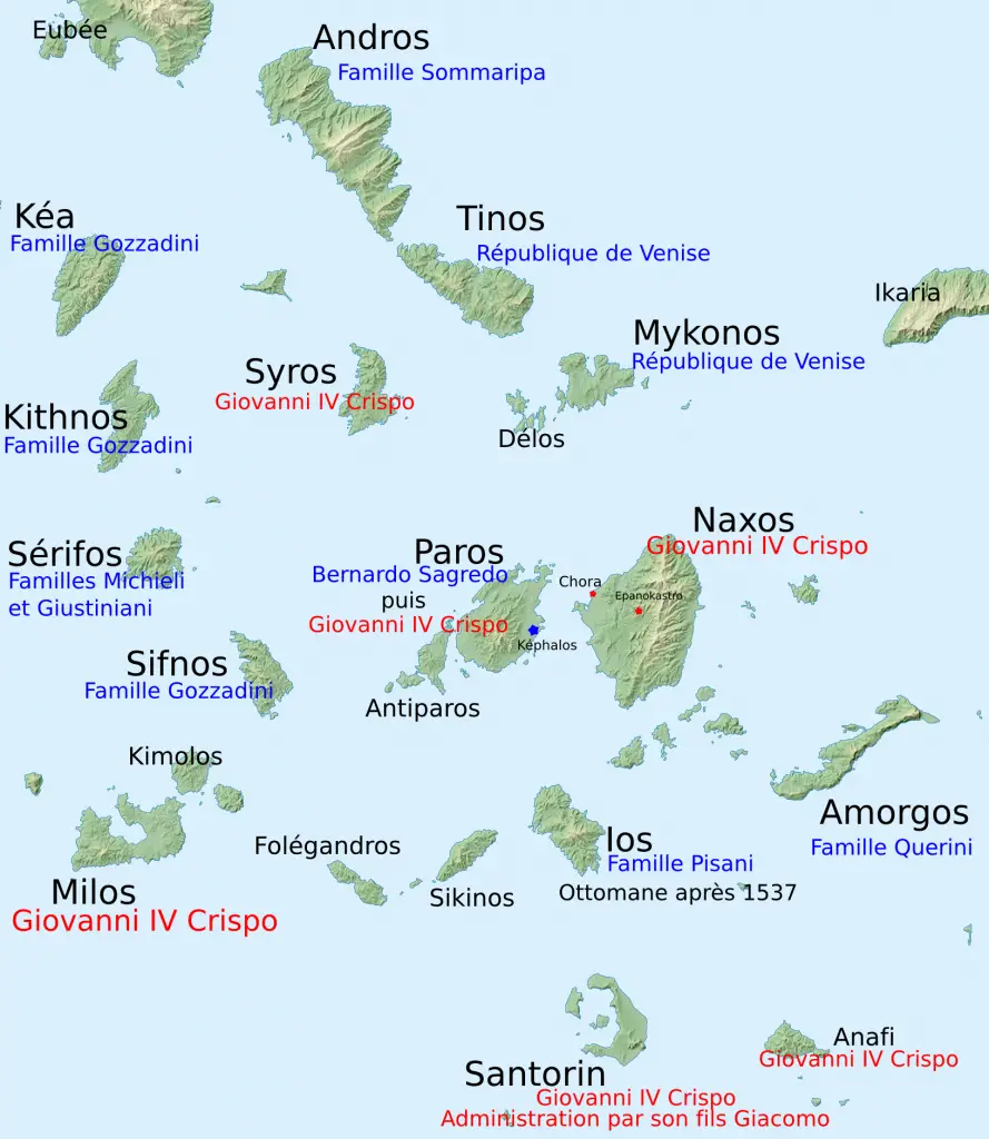 Carte de Santorin : Les villages et les plages de l'île grecque - Carte de Santorin : Les villages et les plages de l'île grecque