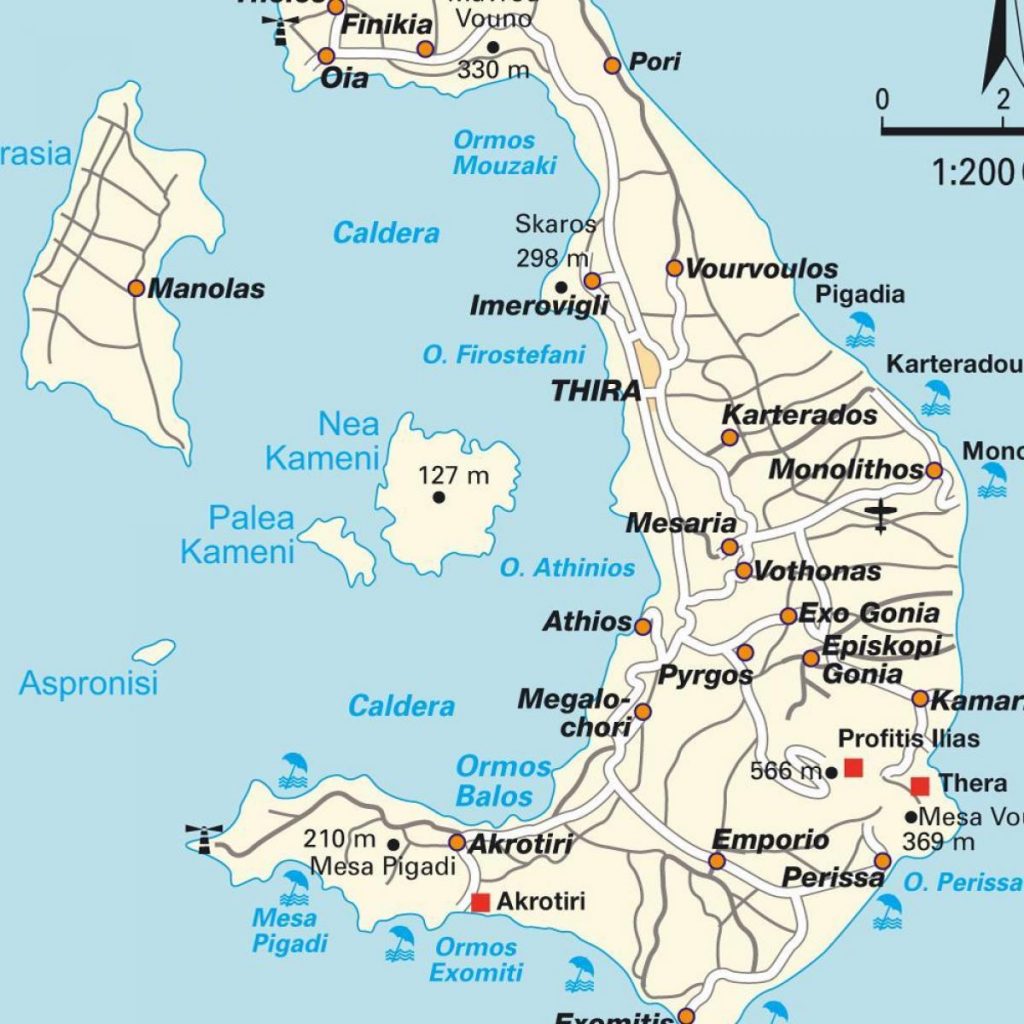 Santorin, notre guide de la célèbre île grecque pour découvrir tous ses secrets 2 Carte de Santorin