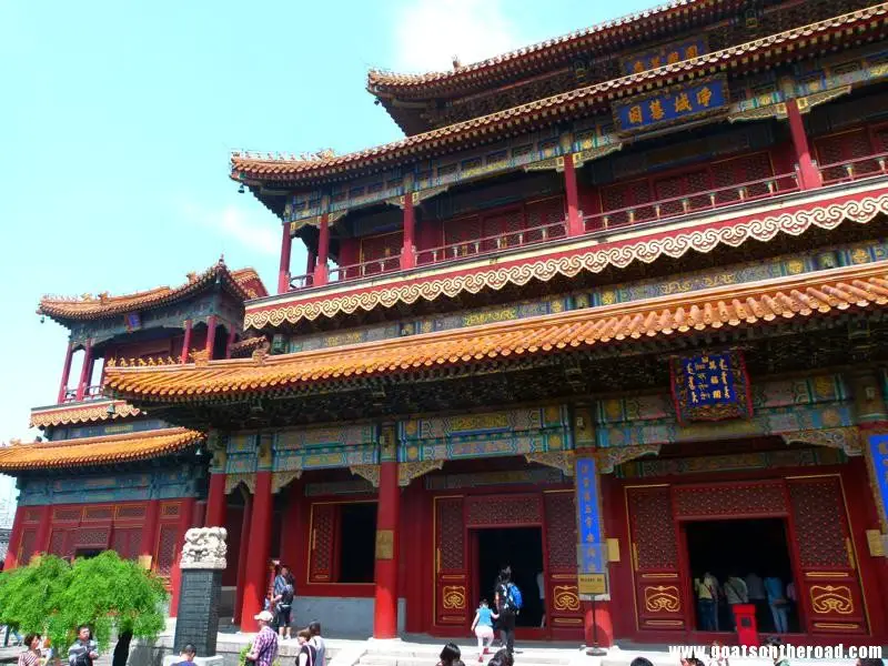 Monastère du complexe du Temple Lama, Pékin Couple de voyageurs à petit budget à Pékin