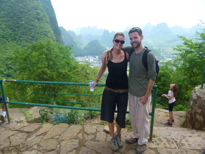 made it to the top of Moon Hill Yangshuo - Nous sommes enfin en Chine ! - Yangshuo - Nous sommes enfin en Chine !