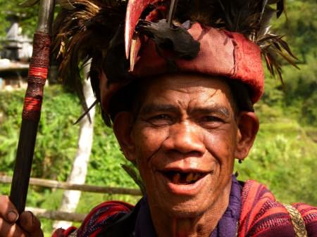 Face of a Banaue Warrior Banaue - Impossible de parcourir les terrasses sous une pluie torrentielle ! - Banaue - Impossible de parcourir les terrasses sous une pluie torrentielle !