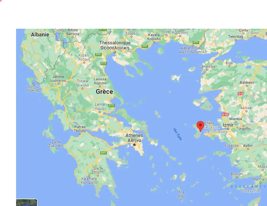 Où se trouve l'île de Chios ? Carte de l'europe et de la Grèce 2022 1 Où se trouve l'île de Chios ? Carte de l'europe et de la Grèce 2022 - Où se trouve l'île de Chios ? Carte de l'europe et de la Grèce 2022
