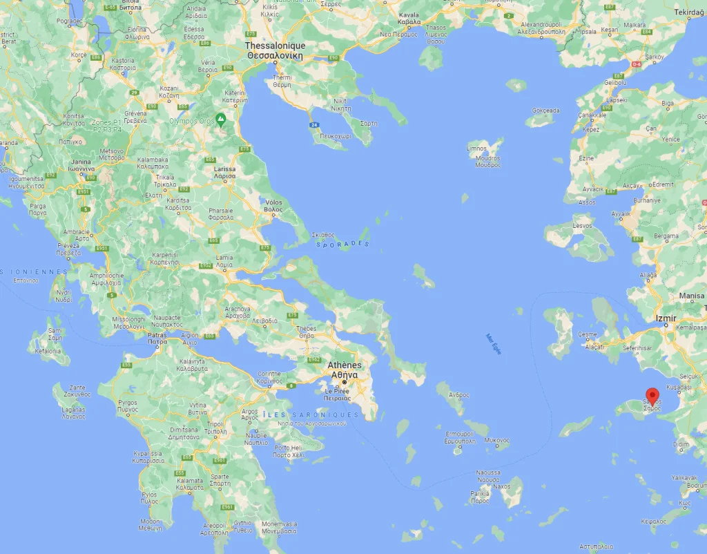 Où se trouve l'île de Samos ? Carte du monde et de la Grèce 2022 1 Où se trouve l'île de Samos ? Carte du monde et de la Grèce 2022 - Où se trouve l'île de Samos ? Carte du monde et de la Grèce 2022