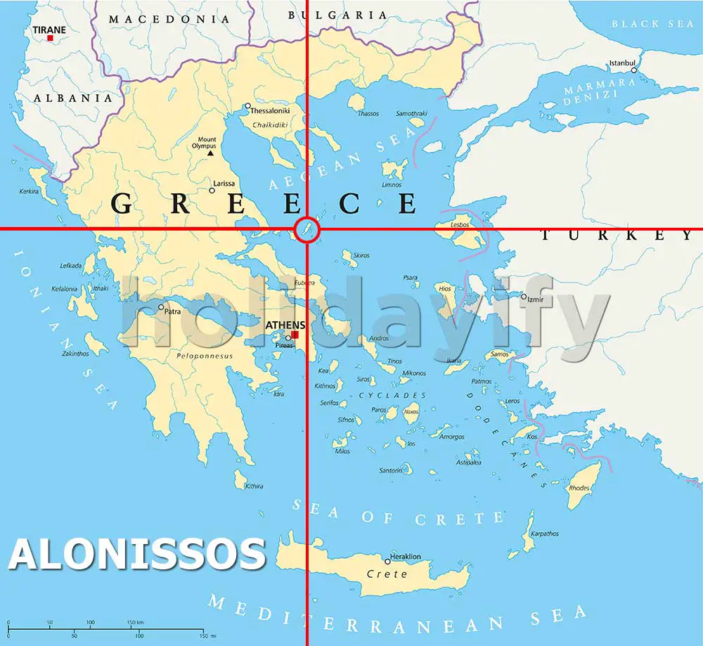 L'île d'Alonissos : Découvrez la perle des Sporades et des plages étonnantes 2 Où se trouve l'île d'Alonissos