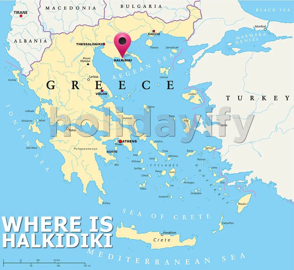 Où se trouve la Chalcidique, Grèce