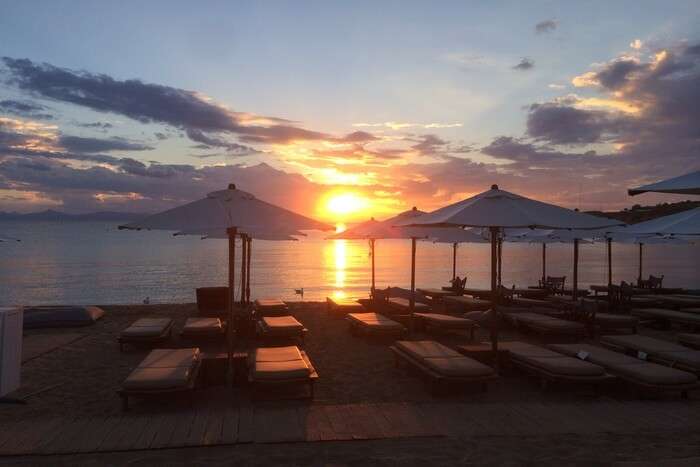 coucher de soleil sur la plage