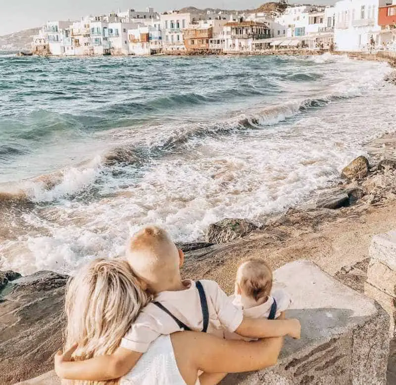 mykonos avec des enfants