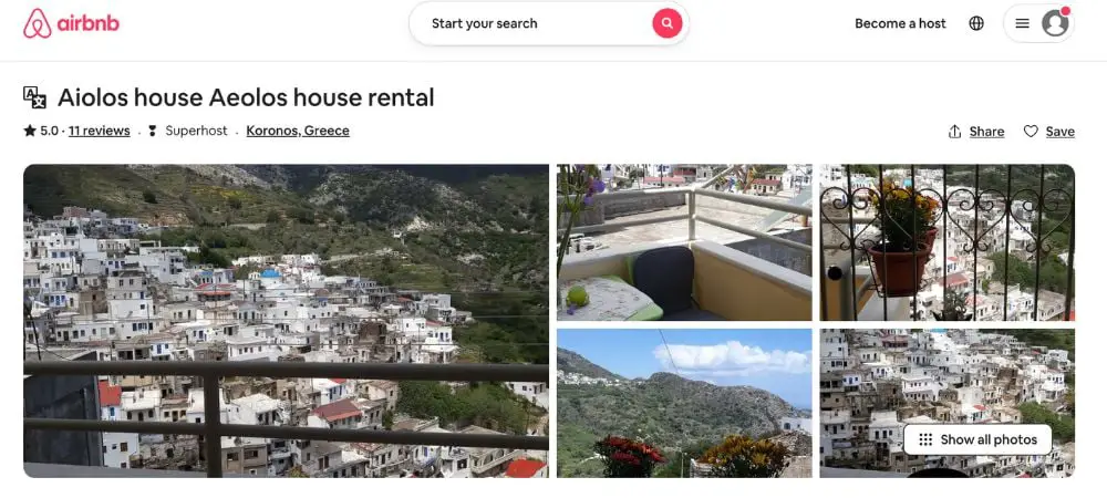 chambres d'hôtes à naxos