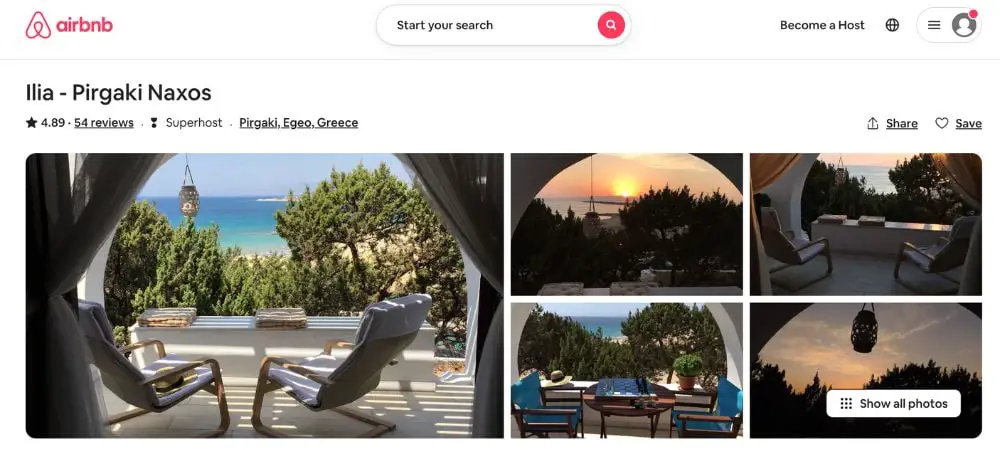 meilleurs airbnbs à naxos