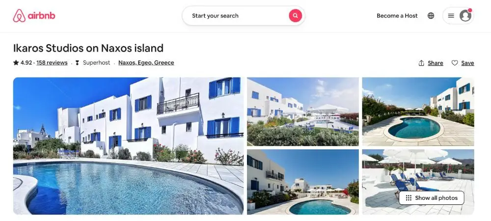 airbnb naxos île