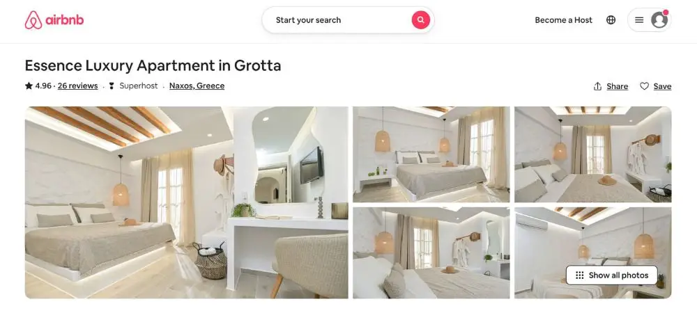 airbnb îles grecques