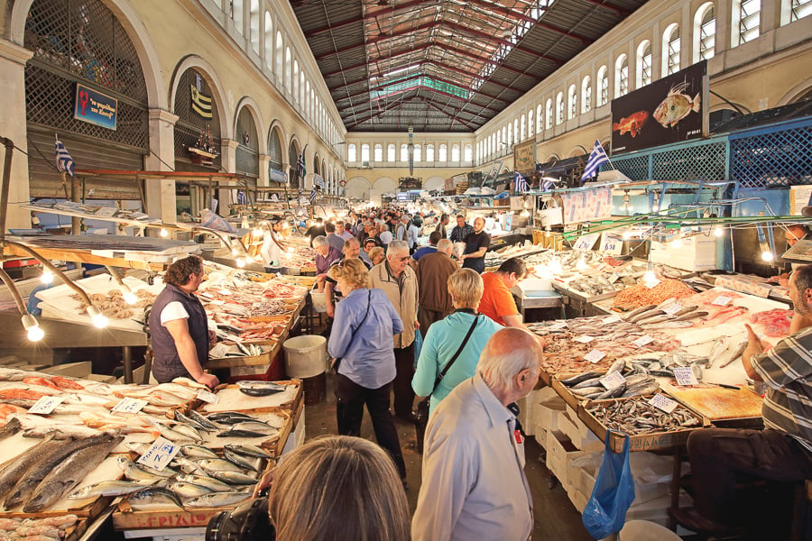 visiter le marché central d'athènes