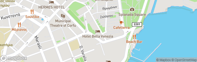 Carte de localisation de l'hôtel : Bella Venezia Corfu Island