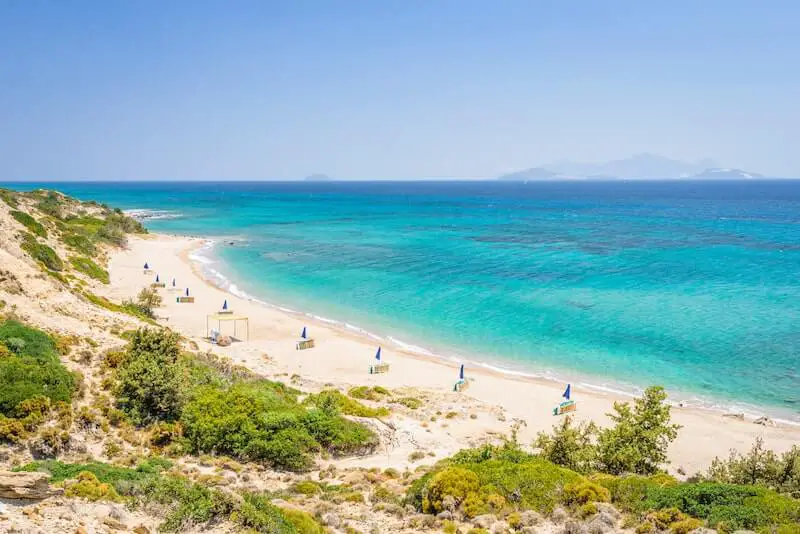 Les 10 plus belles plages de Kos 9 Plage d'Helona à Kos.