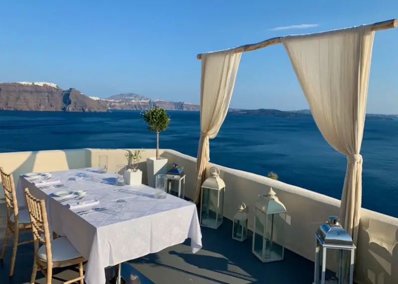 Le meilleur restaurant d'Oia pour une lune de miel.