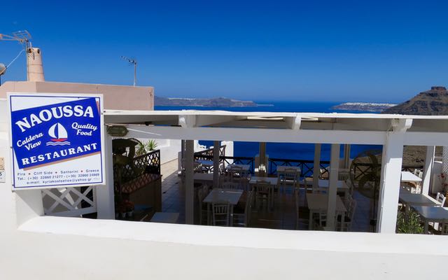 Restaurants grecs avec vue à Fira.