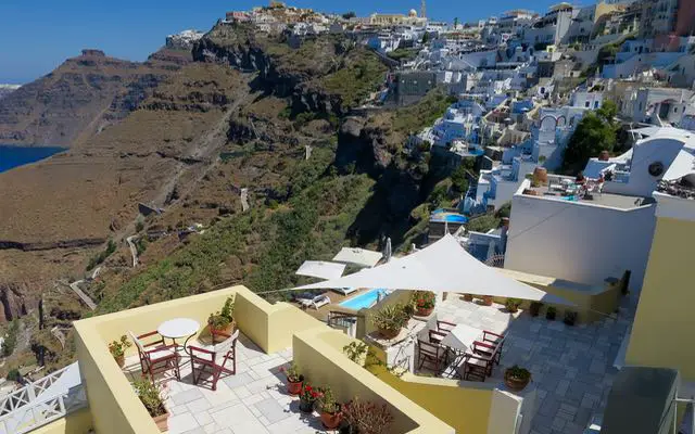 Les meilleurs hôtels à Fira, Santorin 61 Vue de l'hôtel Fira.