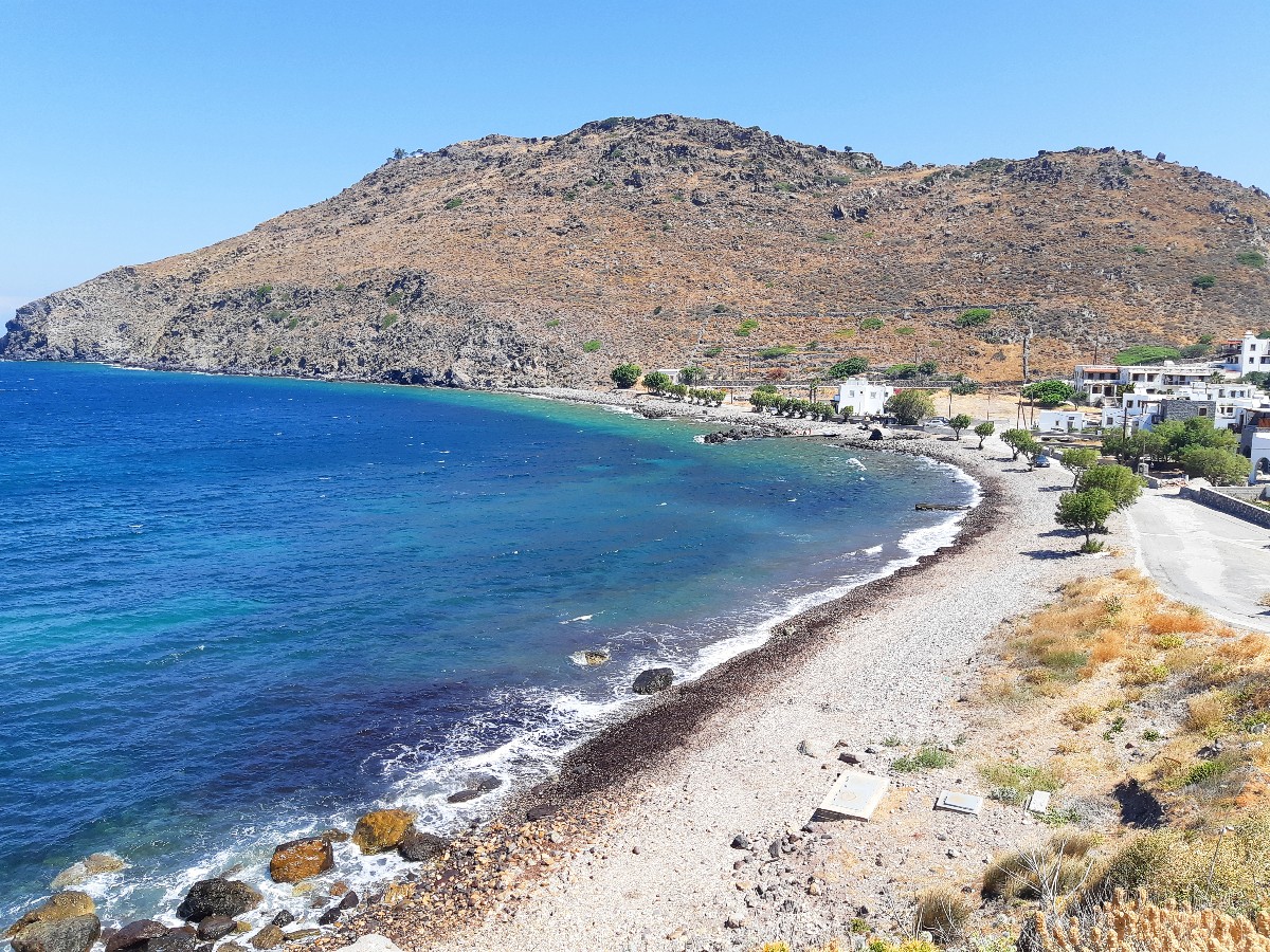 Une plage de l'île de Patmos