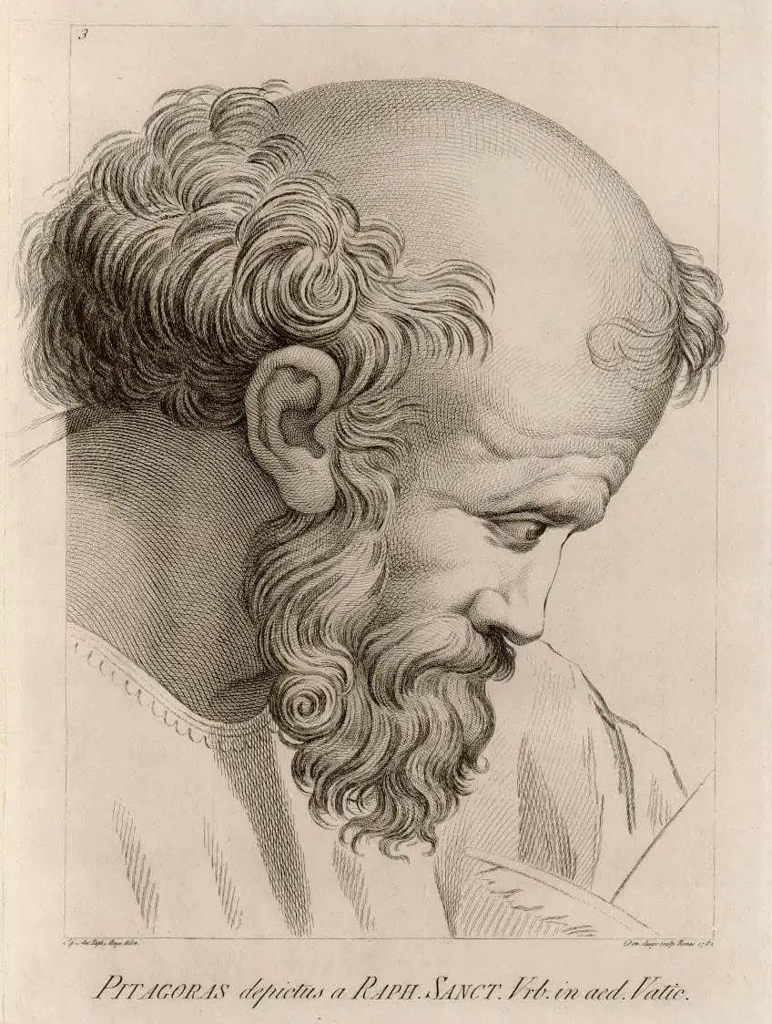 pythagore gravure philosophes grecs