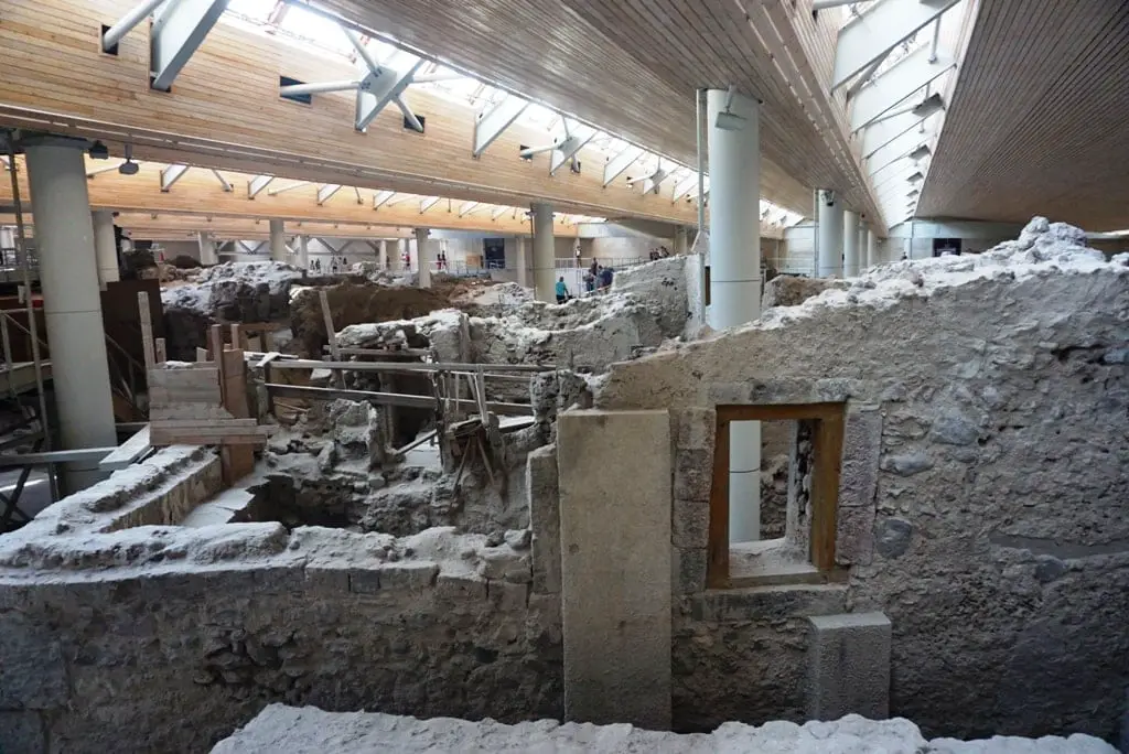 Site archéologique d'Akrotiri à Santorin